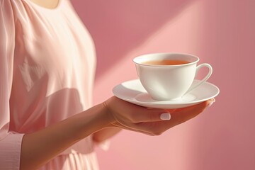 Ultra Hd Image of Woman Helping Herself with a Cup of Nice Hot Tea
