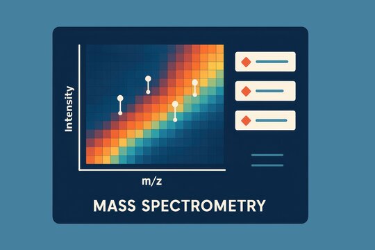 Visual Representation of Mass Spectrometry Data Analysis and Interpretation Process