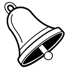 Minimalist Line Art Silent Bell Vector