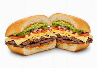 Juicy Steak Sandwich: Melted Cheese, Fresh Veggies