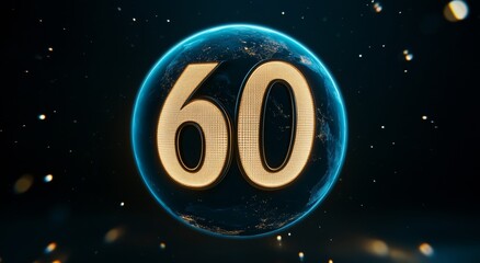 Global awareness and environmental conservation concept illustrated by Earth Hour text next to planet Earth on a dark background