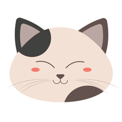 Smiling Kawaii Cat Face