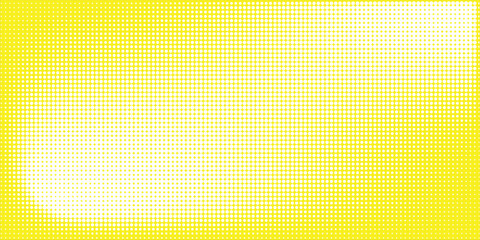 Grunge halftone gradient background. Faded grit noise texture. White and yellow sand wallpaper. Retro pixelated backdrop. Anime or manga style comic overlay. Vector graphic design textured template