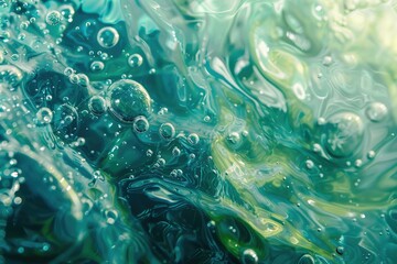 Flawless Image of Bubbling Water in Abstract Composition