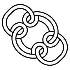 Obraz premium Minimalist Unity Chain Line Art Vector