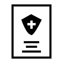 Obraz premium vector illustration of a health document con