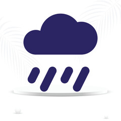 Obraz premium rain icon fill color