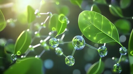 Molecular structure of a leaf.