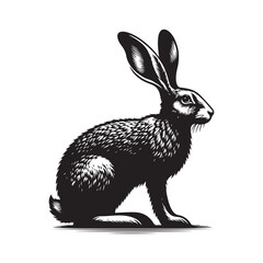 Naklejka premium vector illustration of a rabbit