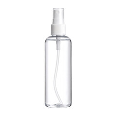 Transparent Spray Bottle Mockup with White Pump