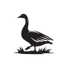 black silhouette of duck