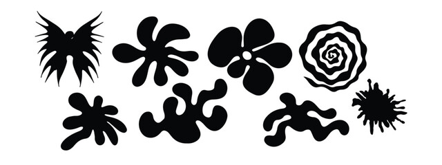 Playful abstract shapes and floral-inspired forms for modern and quirky designs