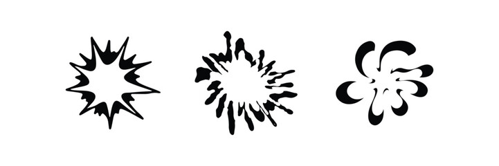 Abstract star-like bursts with a creative edge, ideal for bold visual elements