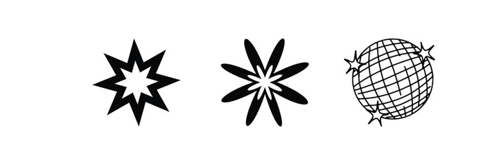 Stylized starbursts with unique shapes, perfect for attention-grabbing designs