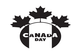 canada day silhoutte vector poster banner canada day