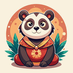 panda, bear, animal, cartoon, illustration, cute, vector, bamboo, zoo, mammal, fun, baby, china, nature, wildlife, wild, art, drawing, design, character, dog, black, love, asia, toy