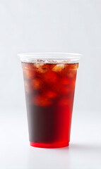 Iced Cola Beverage in a Plastic Cup