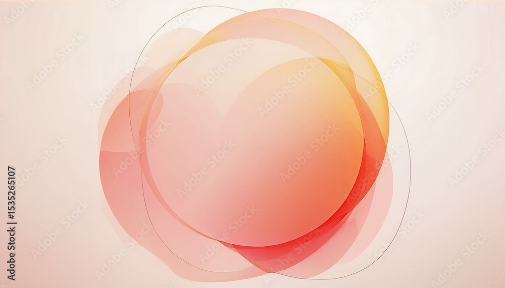 Poster soft abstract swirl background with flowing red and orange translucent curves on a light gradient ba