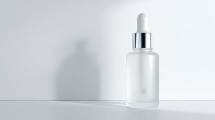 Frosted serum bottle with dropper