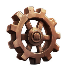 Obraz premium Antique metal gear cog with eight teeth and central hub