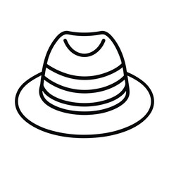 Cowboy Panama hat vector illustration