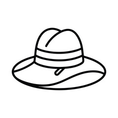 Classic Pamela hat vector icon