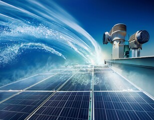 air conditioner cooling with a fresh breeze and ventilation system providing filtration and clean air purification cold chill wind brings freshness supported by a dynamic jet stream