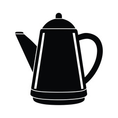 vector silhouette illustration of electric kettle