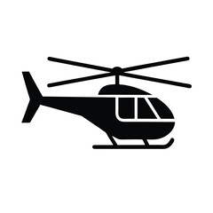 vector silhouette illustration of Helicopter Silhouette Vector Icon

