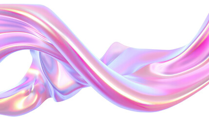Flowing Iridescent Liquid Shape Creating An Abstract Design With Soft Curves And Smooth Surface