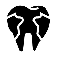Obraz premium silhouette of a broken teeth