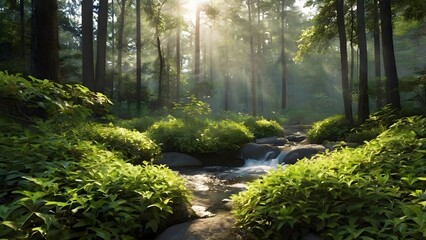 morning in the forest