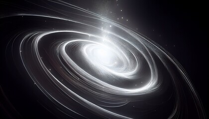 twisting white light with radiant lens flare transparent energy swirl dynamic streak motion shiny glowing particles vibrant sunbeam circulation futuristic power wave and magic spiral effect