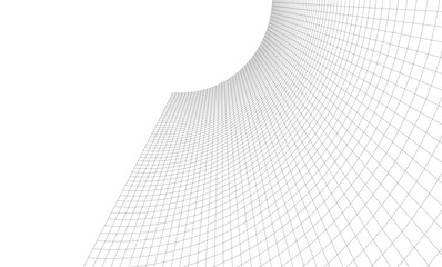 Abstract architectural background. Vector linear illustration on white background