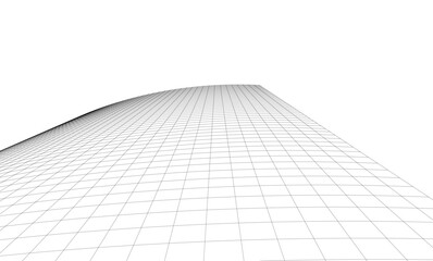 Abstract architectural background. Vector linear illustration on white background