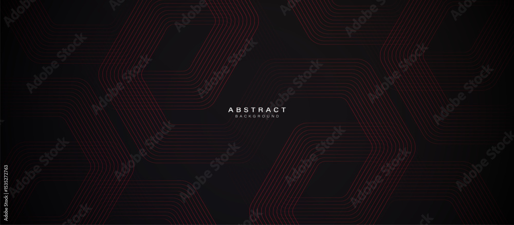 Poster Minimalist Geometric Abstract Background with Hexagonal Lines