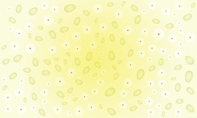 leaf pattern on yellow background with natural decorative style