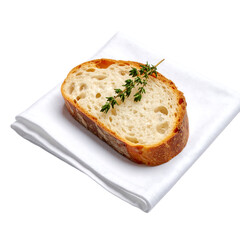 Golden Crust Sourdough Bread on White Napkin