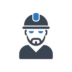 Worker with Helmet Icon