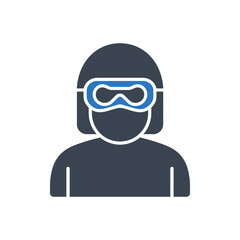 Person with Goggles Icon