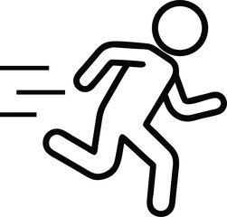 running person outline icon