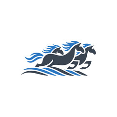 Horses Running in the Wind Icon