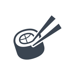Sushi Roll with Chopsticks Icon