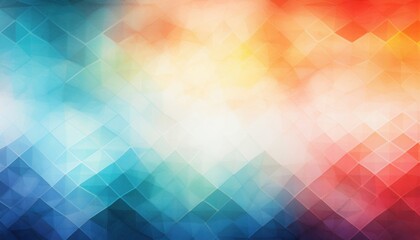abstract geometric polygon background with vibrant red, orange, and blue gradient transitions, ideal for web design, branding, digital art, or presentation layout

