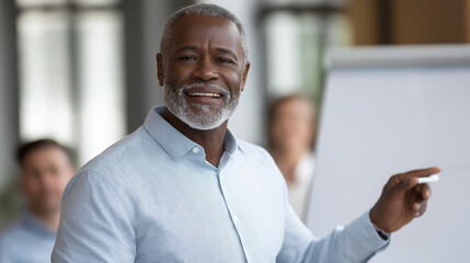 Obraz premium Effective Employee Training with African Businessman Mentorship