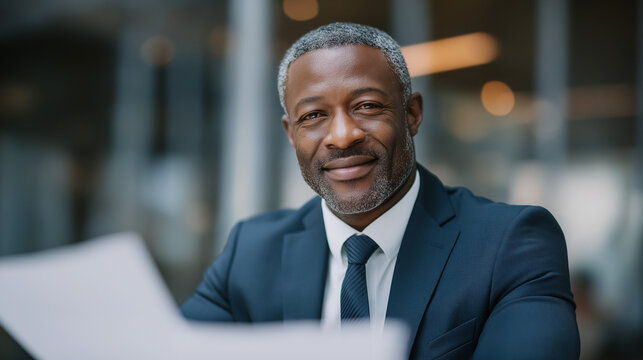 Confident African Businessman Leading a Productive Meeting