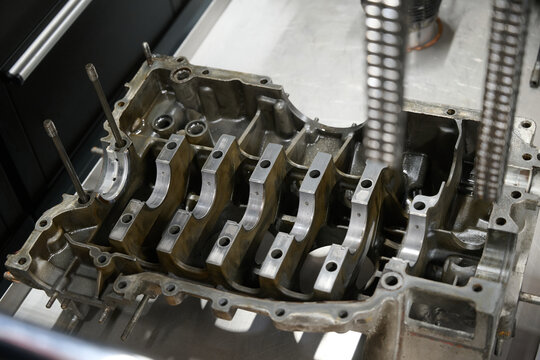 magnesium crankcase of a porsche 911 aircooled engine