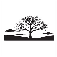 A black and white drawing of a tree with the words the word on it
