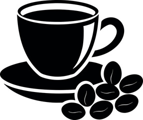 Coffee Cup and Beans Icon