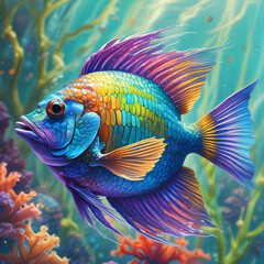 Fototapeta premium fish in aquarium